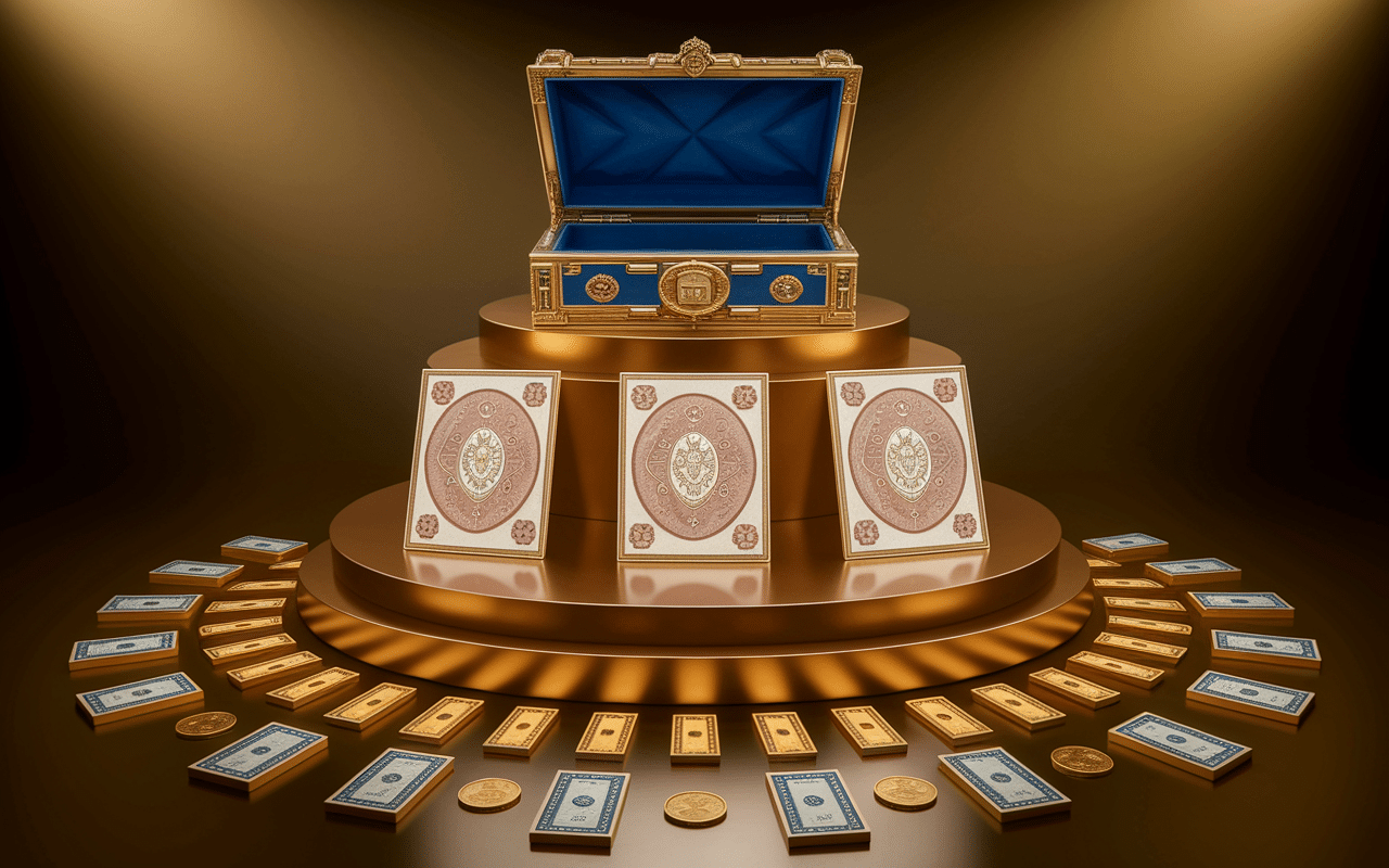 Podium cartes pokémon rares or et billets marché précieux