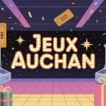 Illustration jeu Auchan ambiance supermarché festive