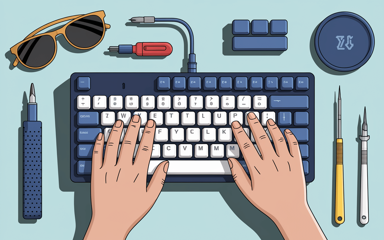 keycaps azerty installation etape extracteur