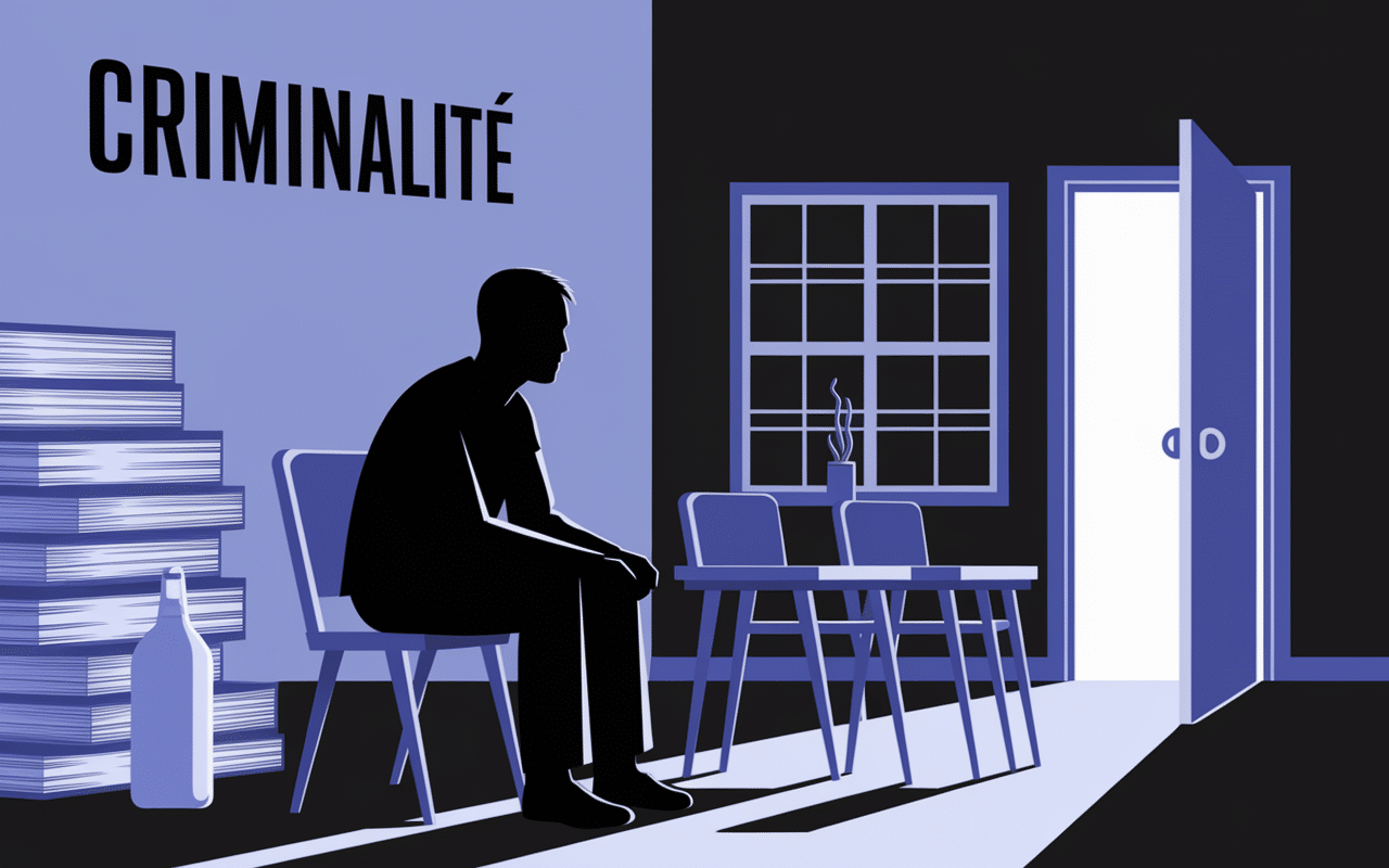 la crimes facteurs causes illustration sombre