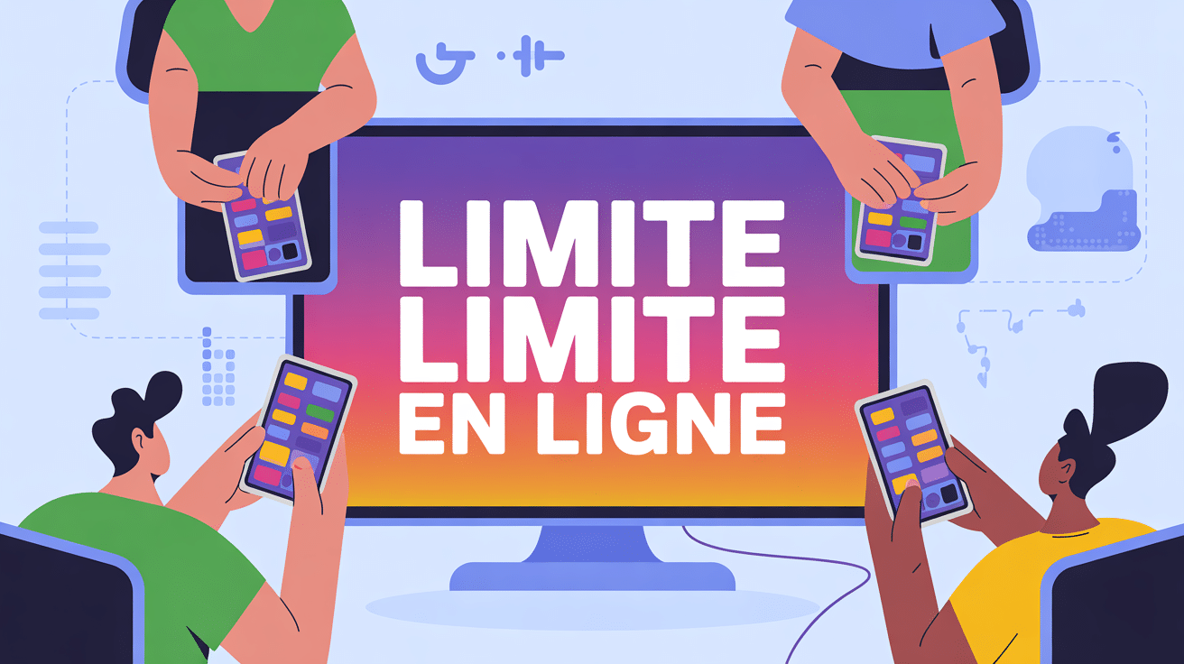 illustration limite limite en ligne avec joueurs connectés