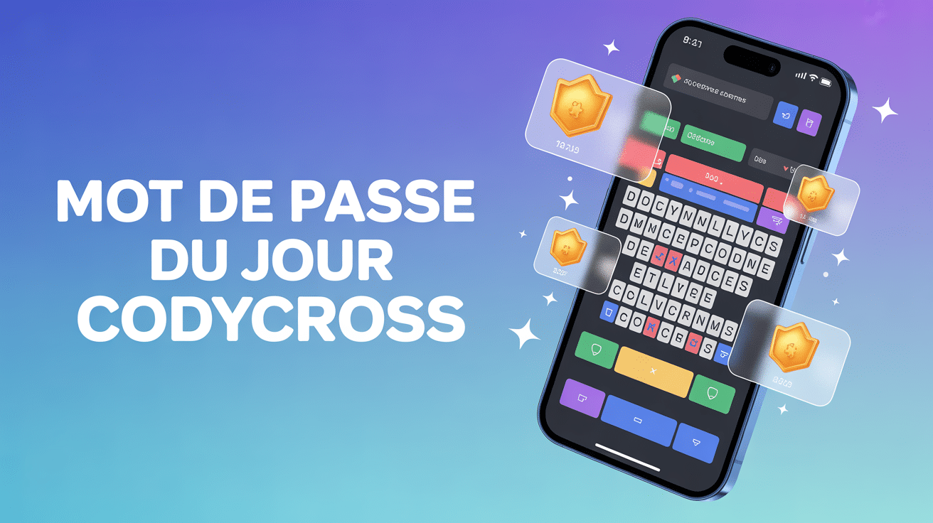 Mot de passe du jour CodyCross sur écran smartphone