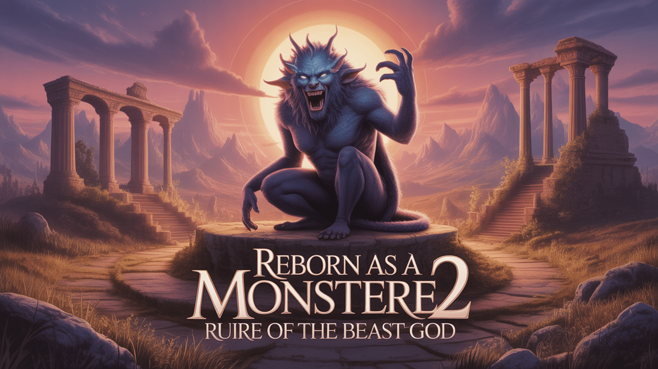 illustration epic fantasy reborn as a monster 2: rise of the beast god creature trone aura