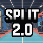 illustration split 2.0 salle musculation stylisée