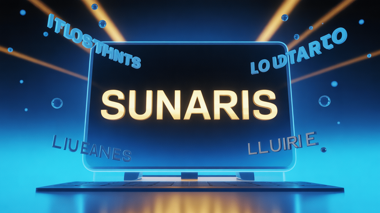 Illustration SEO sunaris ordinateur lumière