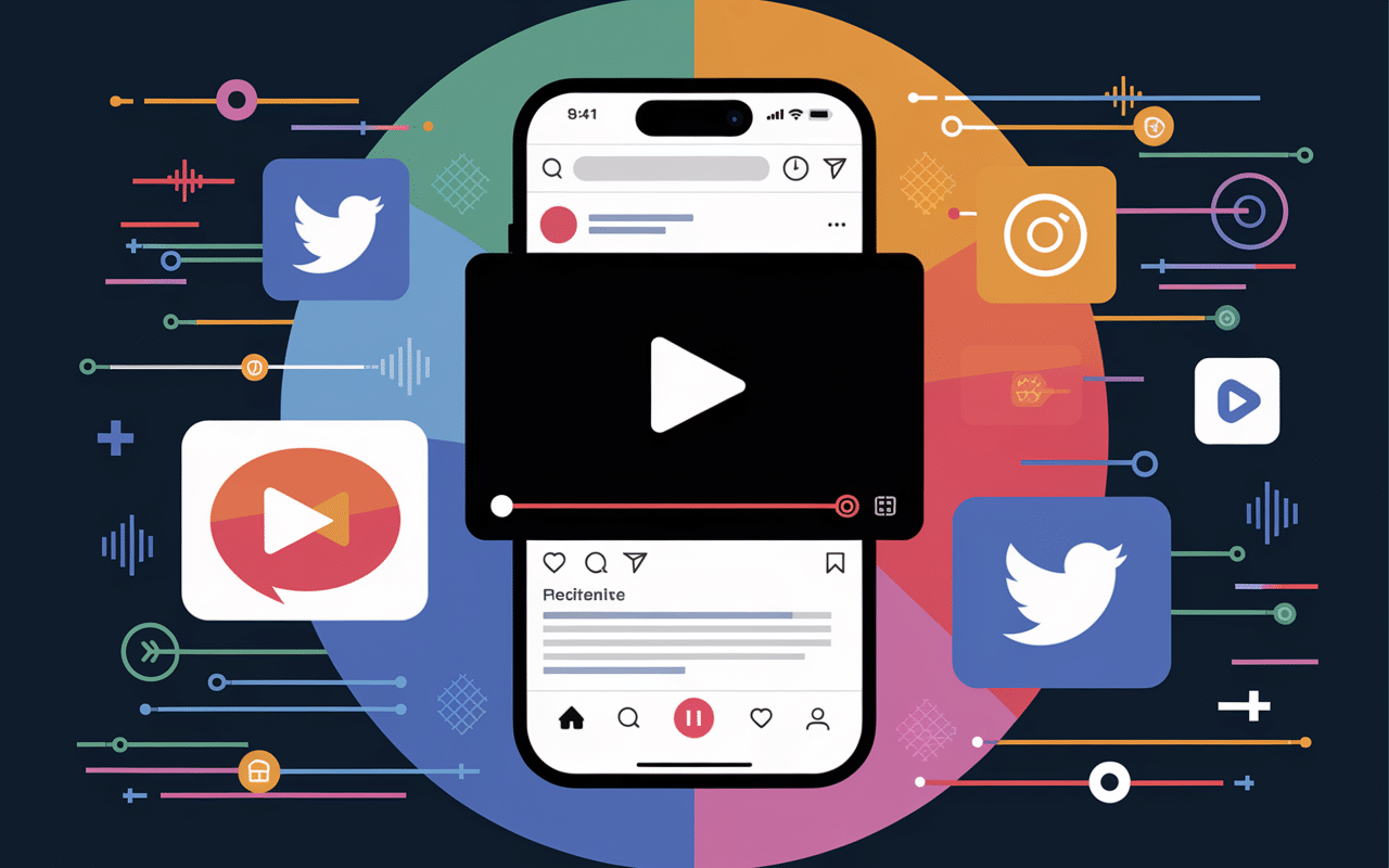 Vine g vidéo origine icones réseaux sociaux
