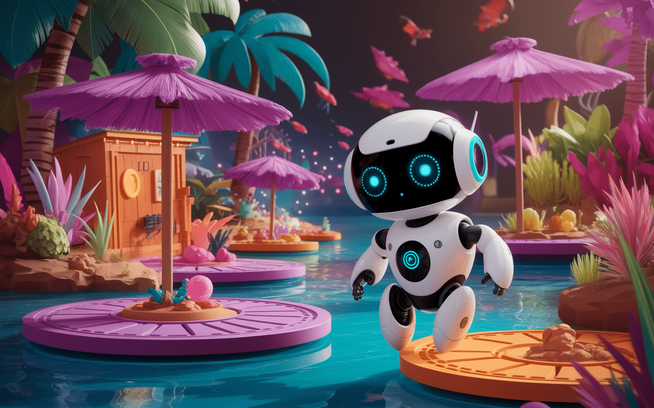 Astro Bot explore des plateformes ludiques colorées