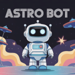 Astro Bot au centre d'un univers coloré PlayStation