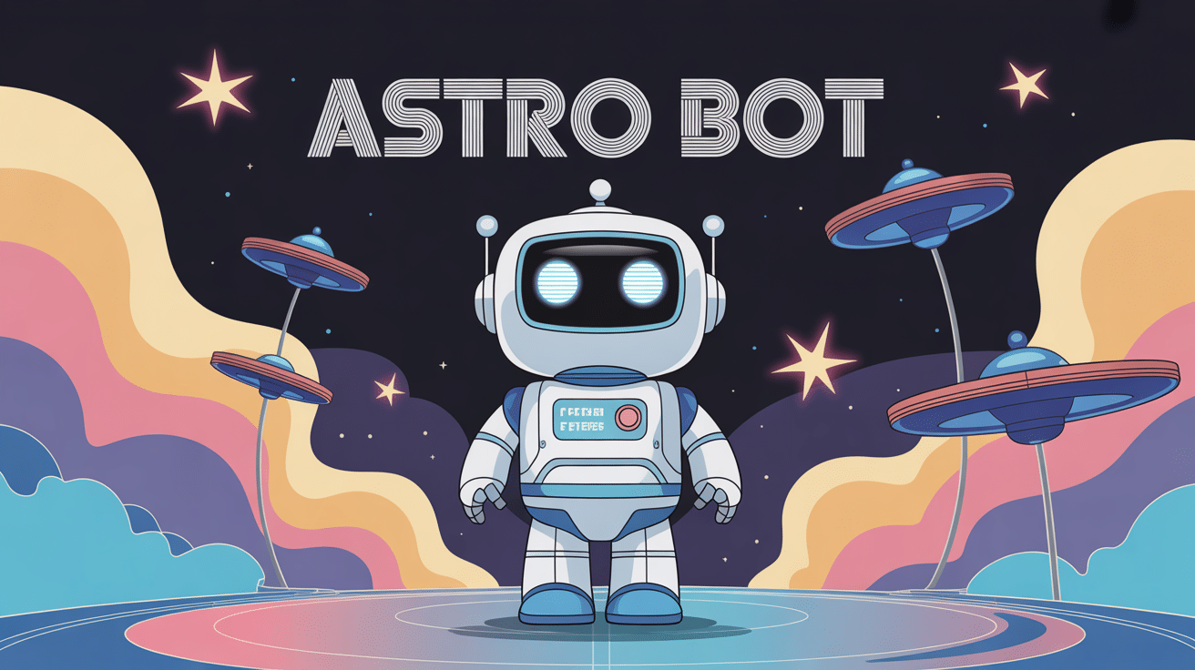Astro Bot au centre d'un univers coloré PlayStation