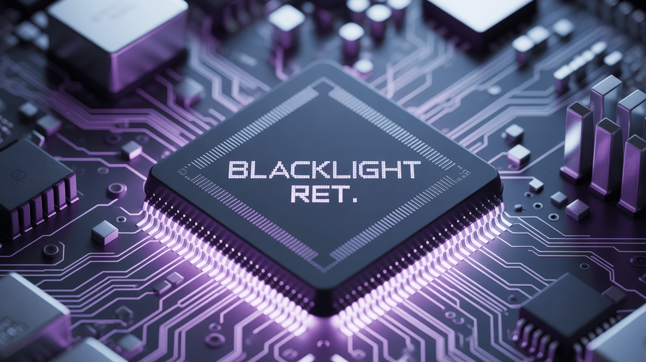 Puce électronique blacklight ret circuits intégrés lumière violette