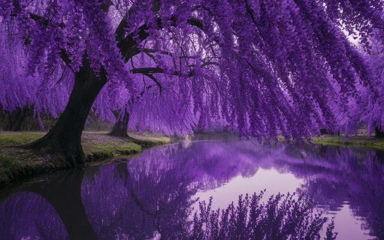 Troncs violets et marécage bois pourpre Expedition 33