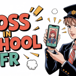 boss in school fr illustration lyceen smartphone