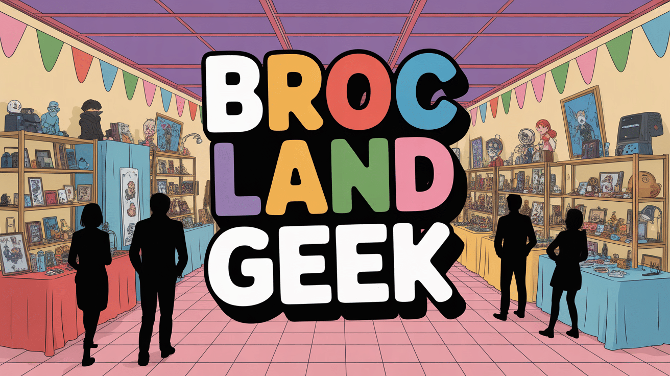 scene broc land geek convention stands figurines retro collection