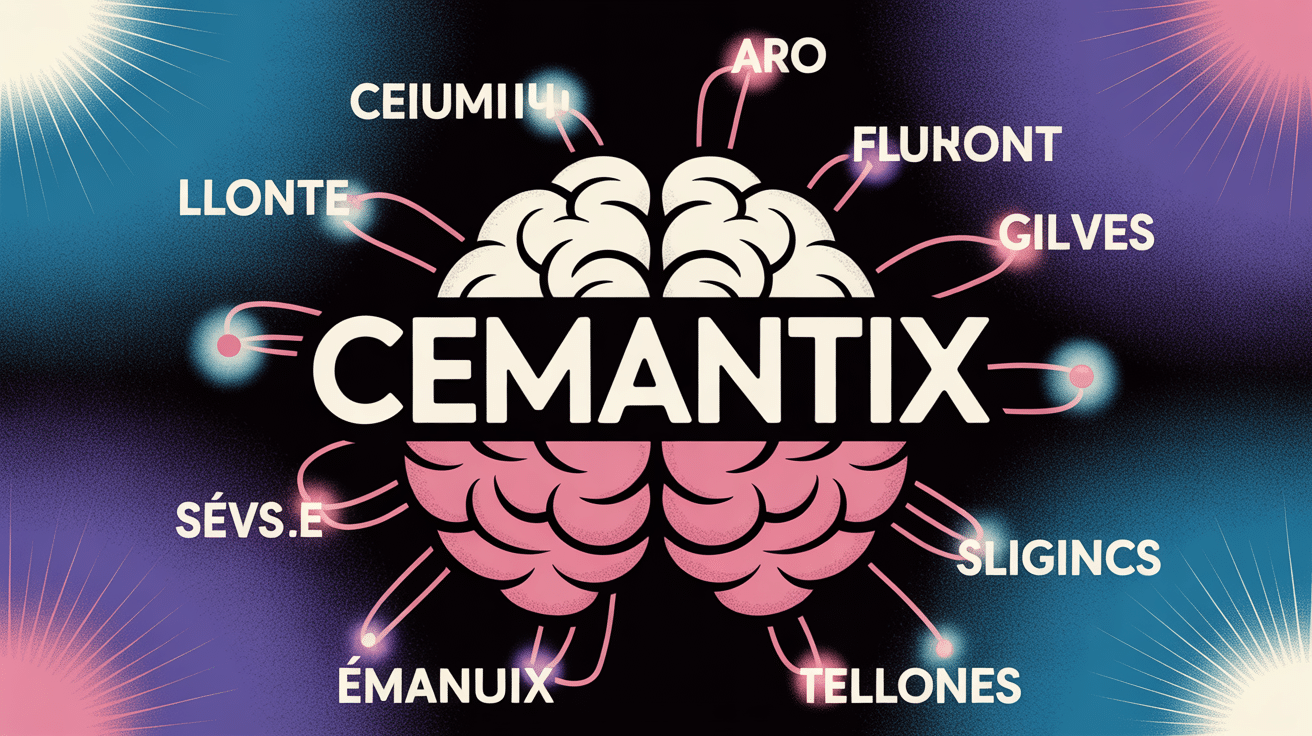 Illustration cerveau connections mots cemantix