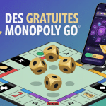 Illustration des gratuit Monopoly Go plateau et dés