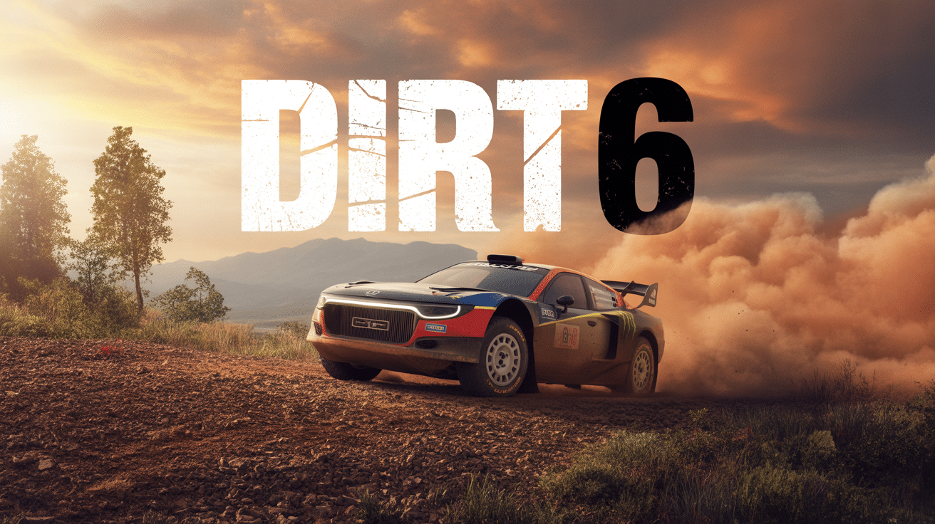dirt 6 voiture rally soulevant poussière montagne
