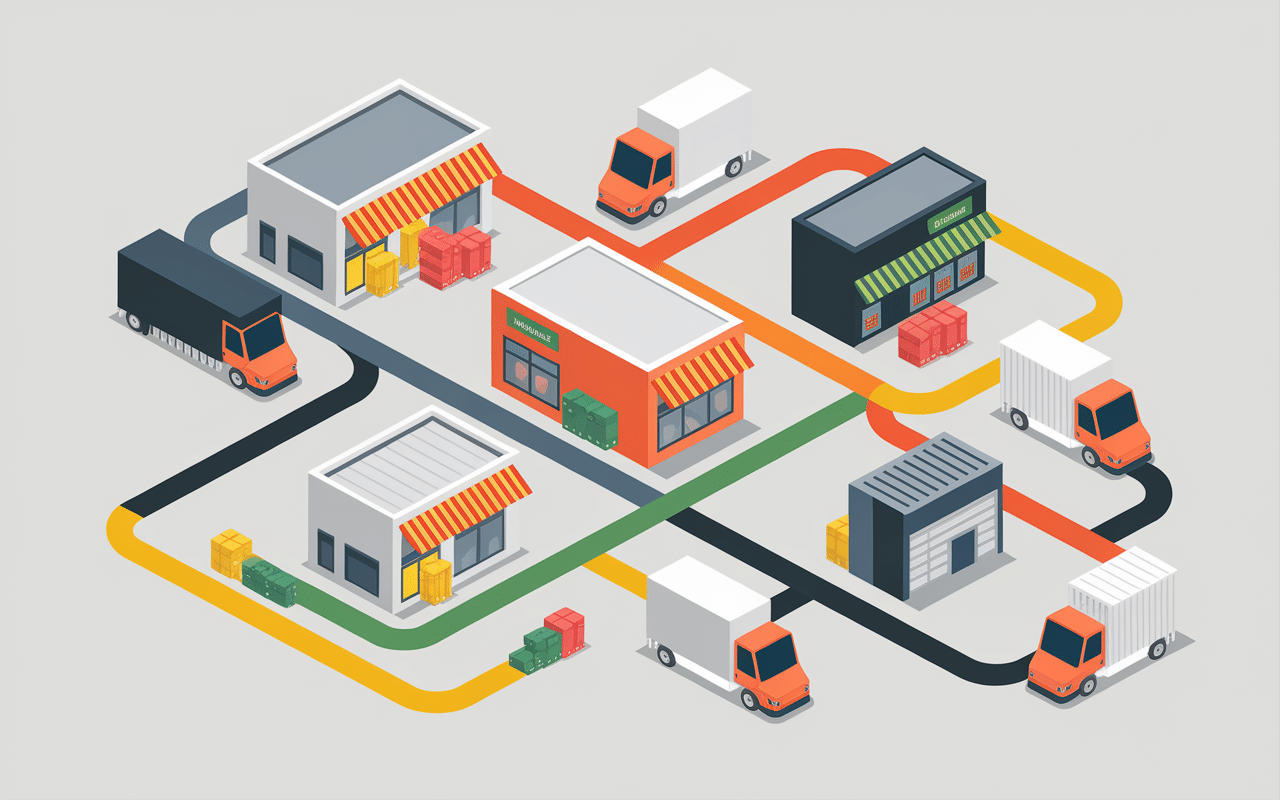 schéma réseaux principaux distribution de heretic