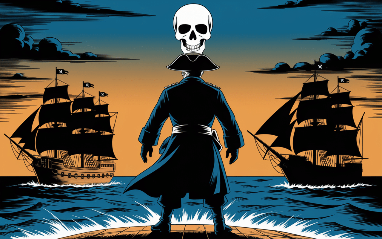 edward newgate whitebeard silhouette pirate flotte