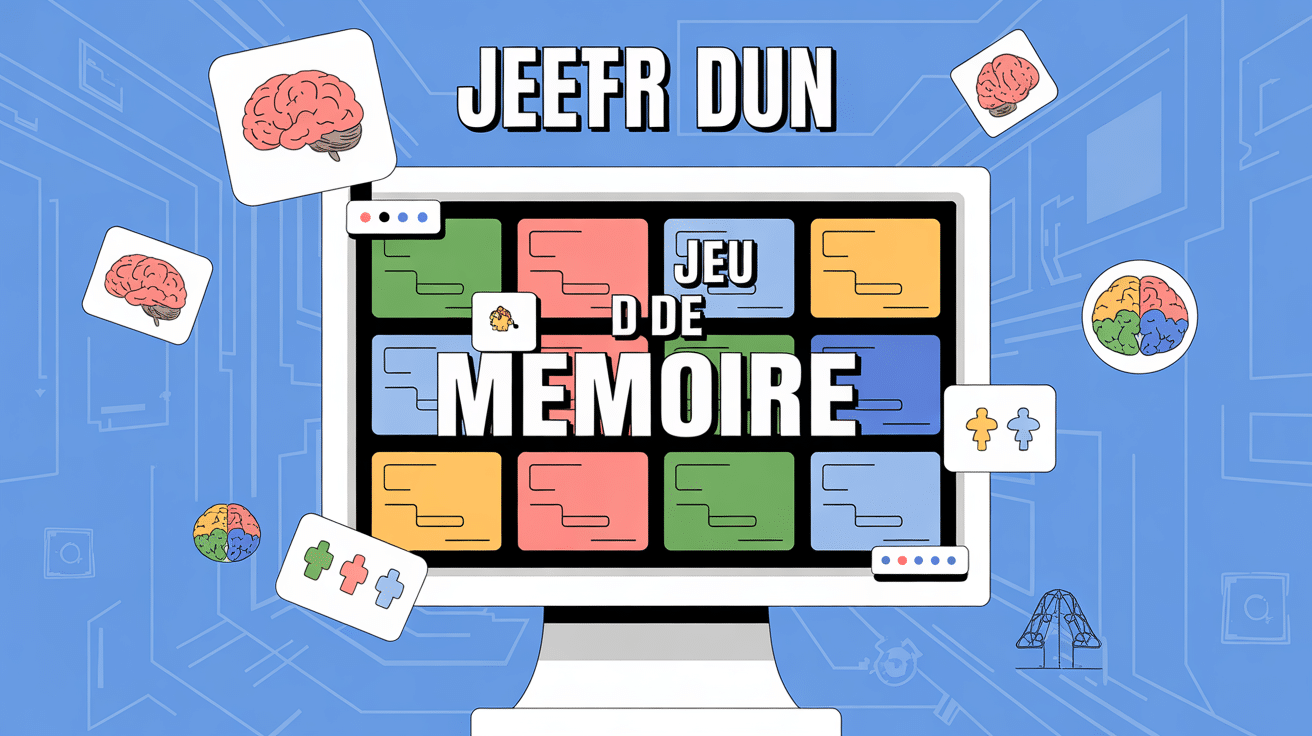 illustration jeu de mémoire google sur écran