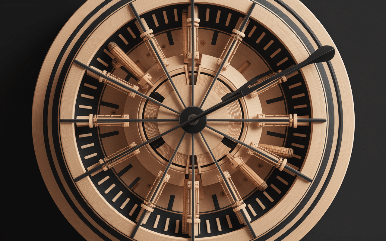 kara kuri mécanique bois engrenages ressorts schéma technique