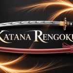 katana rengoku sabre japonais avec lame flammes