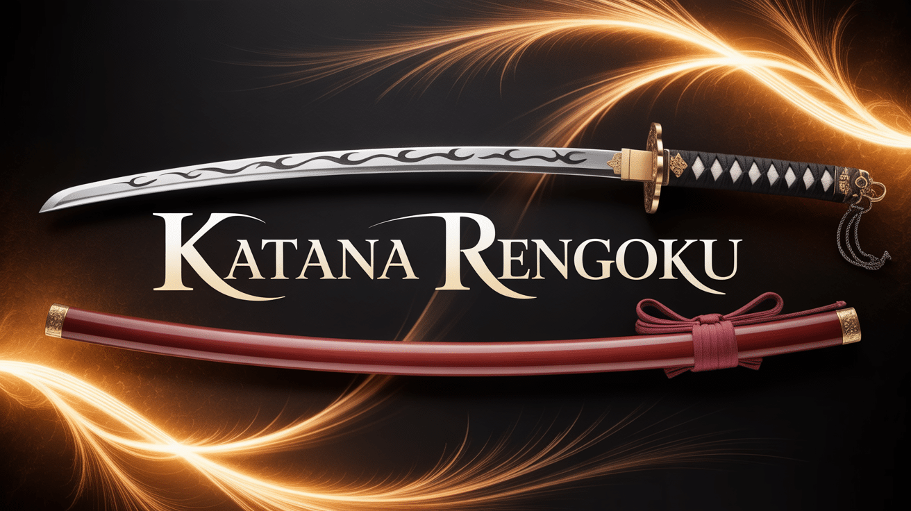 katana rengoku sabre japonais avec lame flammes