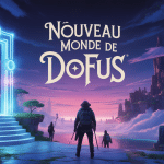 Paysage fantastique le nouveau monde dofus portails luminescents