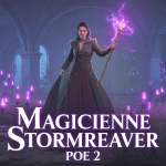 magicienne stormreaver poe 2 entourée d’éclairs