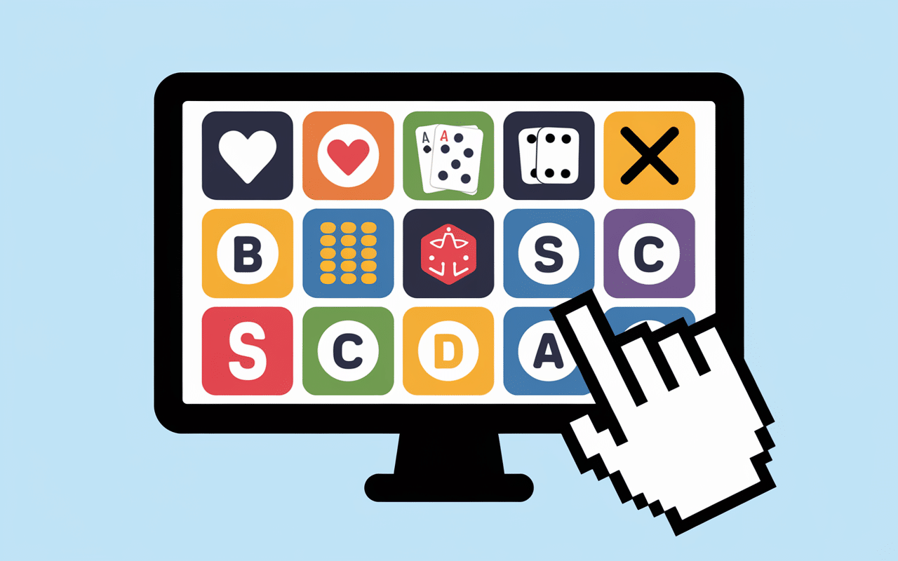 Interface mundijeux grille jeux société colorée