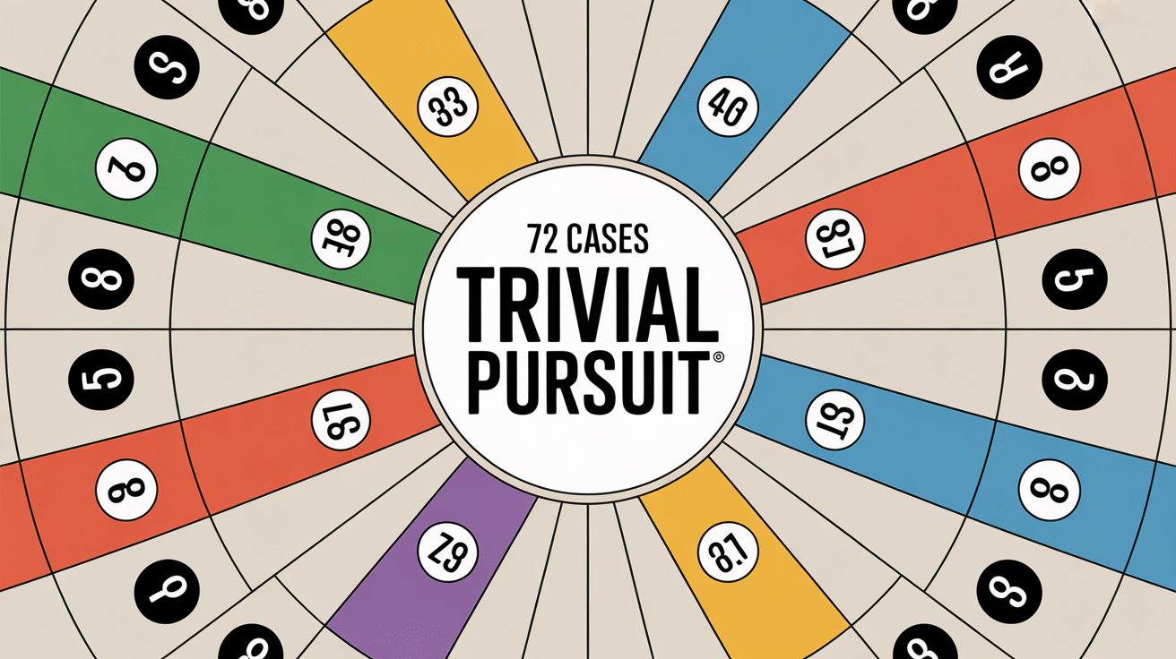 vue du plateau avec nombre de cases Trivial Pursuit
