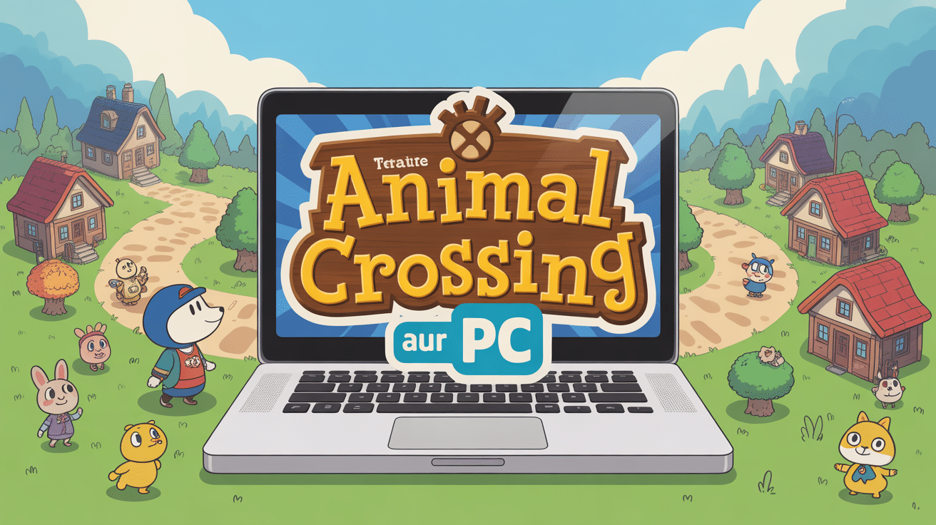 pc animal crossing ordinateur village virtuel