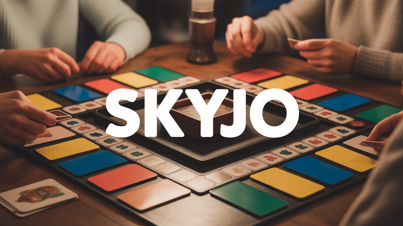 Vue skyjo soirée jeu de cartes