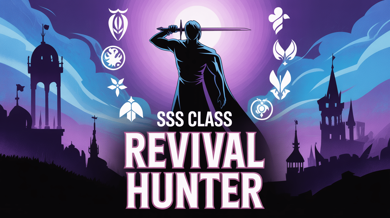 illustration personnage sss class revival hunter aura mystique
