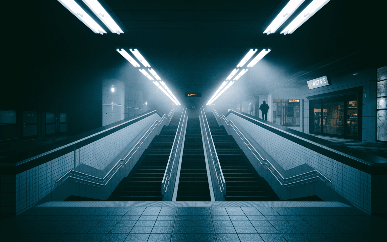 toshi densetsu series scene metro urbain nocturne