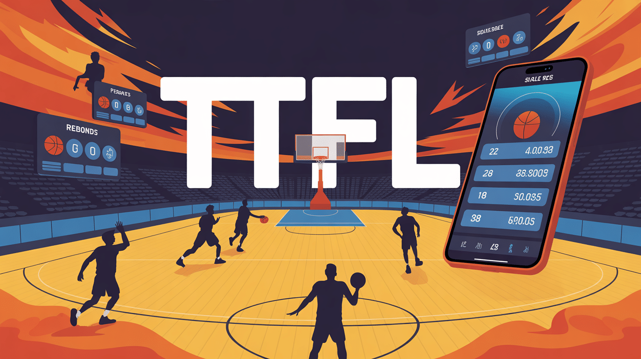 illustration ttfl terrain basketball stats smartphone