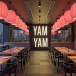 yam yam restaurant fusion asiatique décor néons