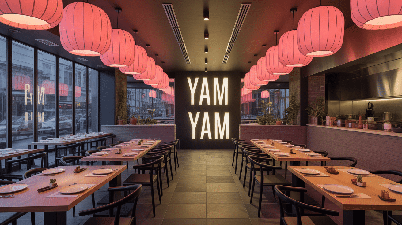 yam yam restaurant fusion asiatique décor néons