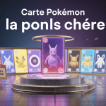 carte pokemon la plus chere sur podium doré, halo, enchères