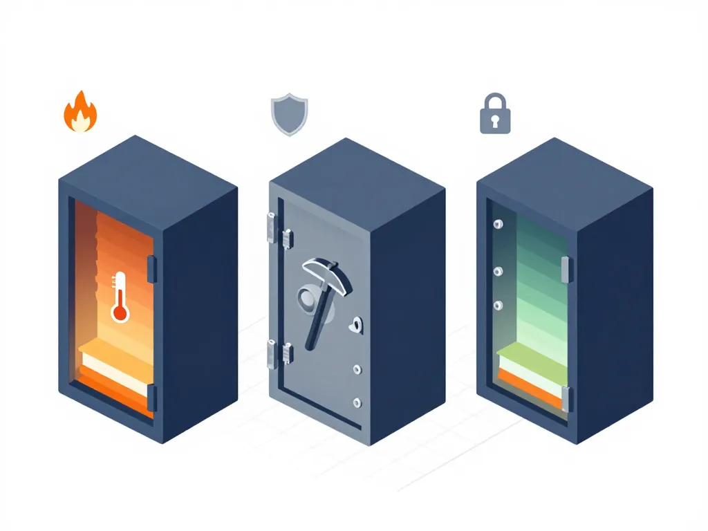 Diagramme coffre titan ignifuge anti-effraction combiné