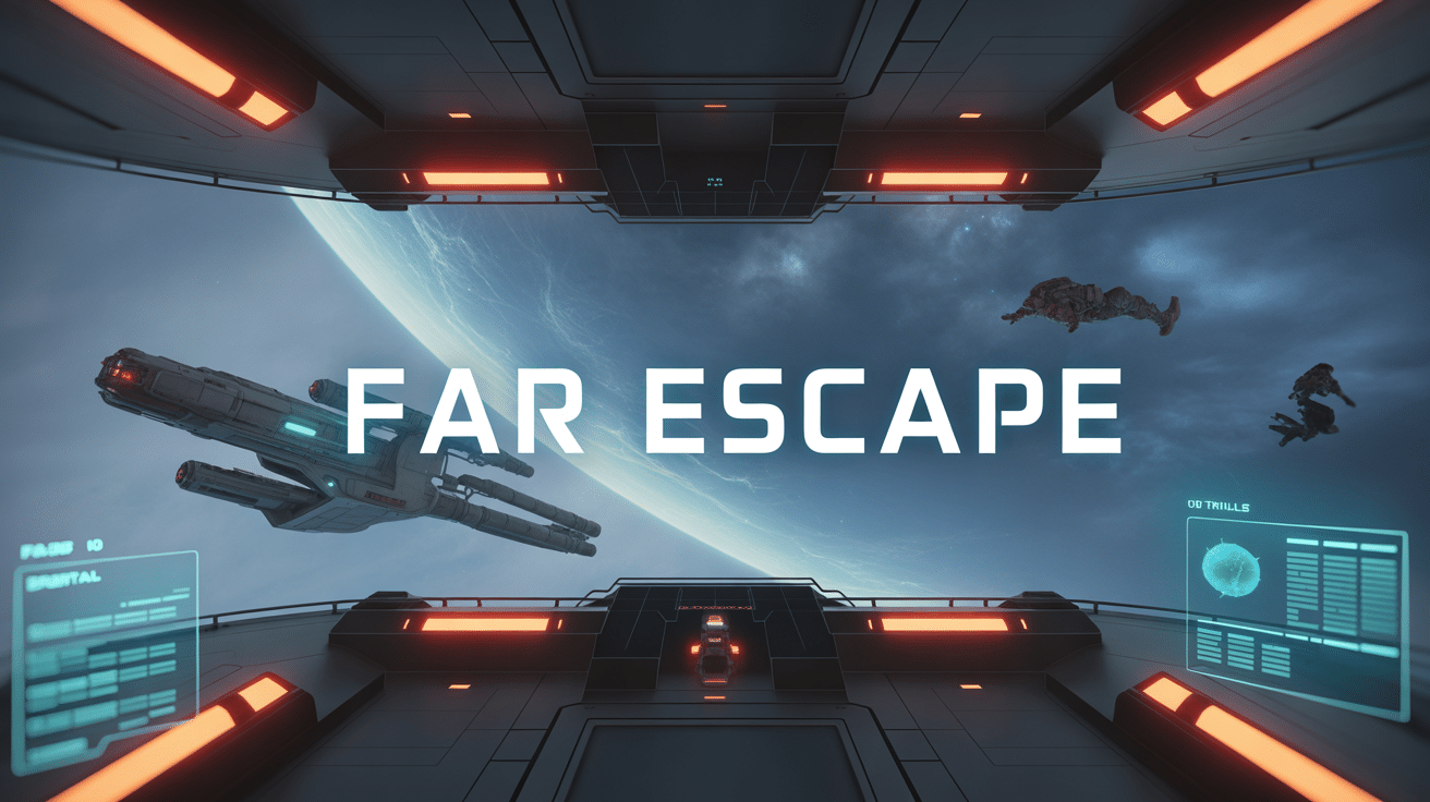 far escape visuel cinématographique vaisseau et équipage