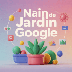 Illustration nain de jardin google symbolisant la viralité digitale