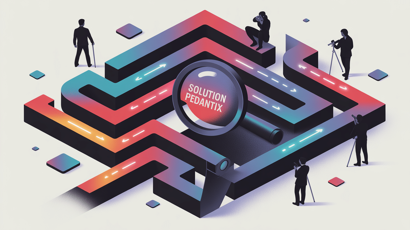 Illustration guide pedantix solution, labyrinthe et loupe