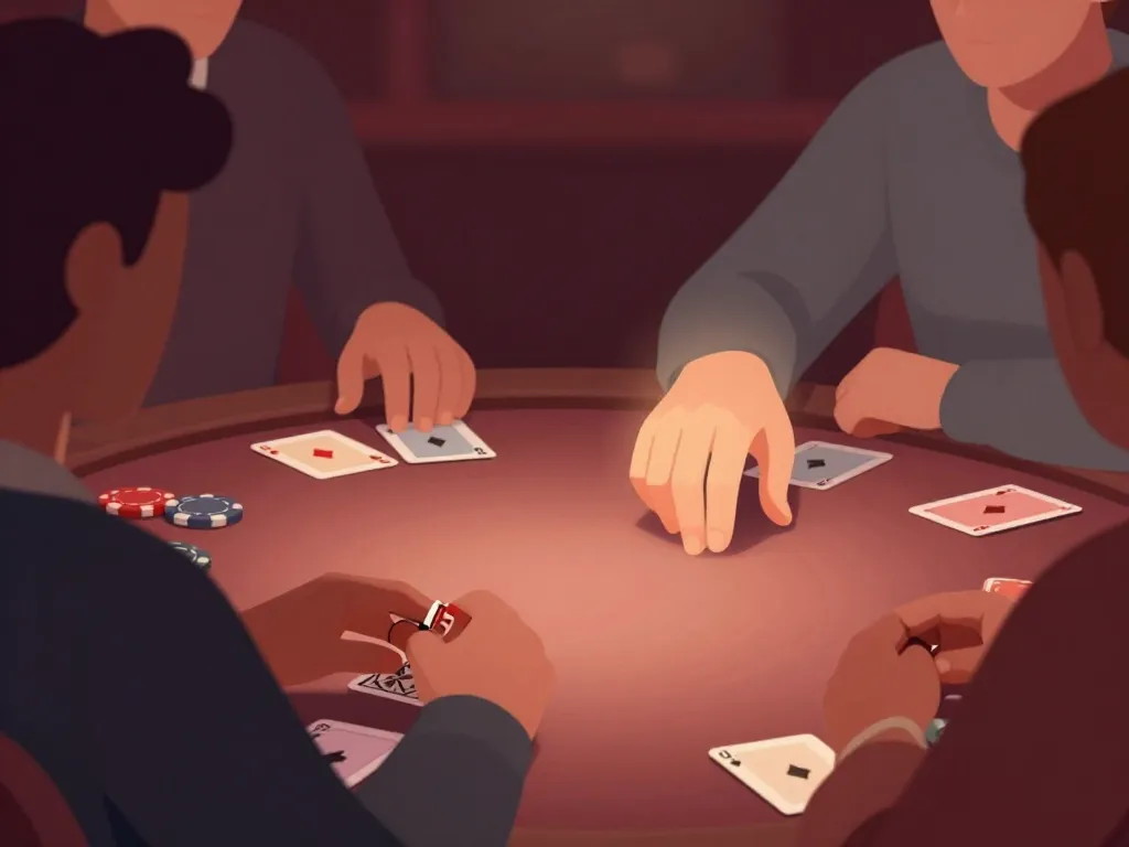 Joueurs montrant un signe pour le kems gestes discrets