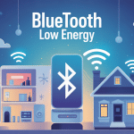 illustration bluetooth energy avec objets connectés