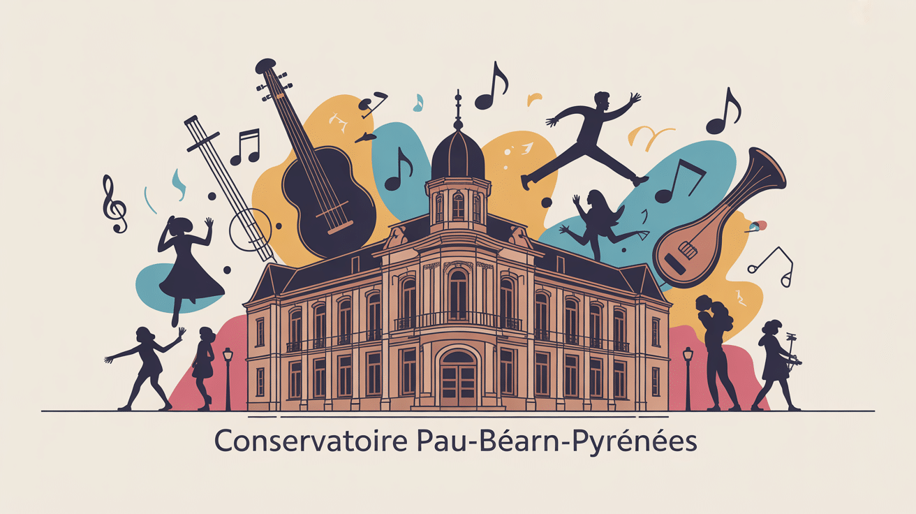 conservatoire pau-béarn-pyrénées vue bâtiment et pratiques artistiques
