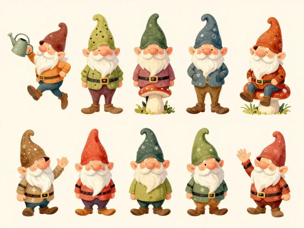 doodle nain de jardin variations créatives