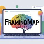 Illustration framindmap carte mentale dynamique sur tablette
