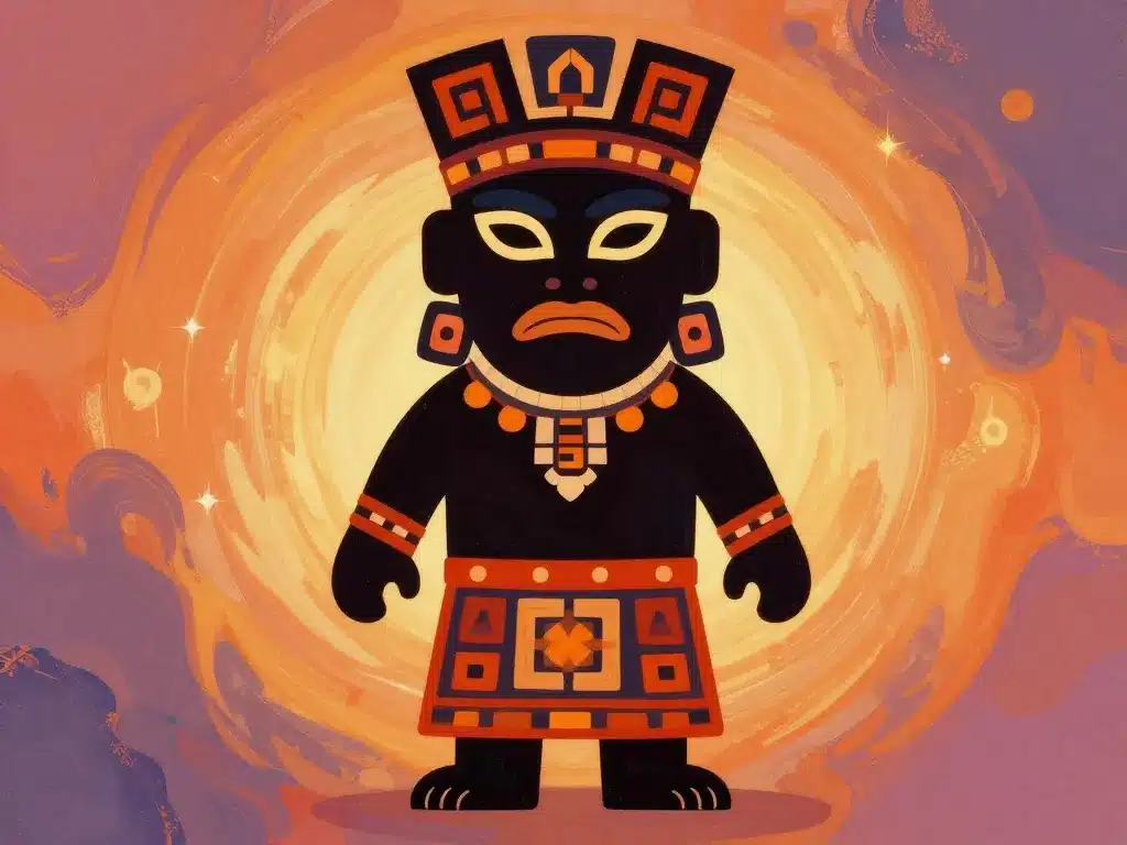 Inti artiste silhouette masquée style andin