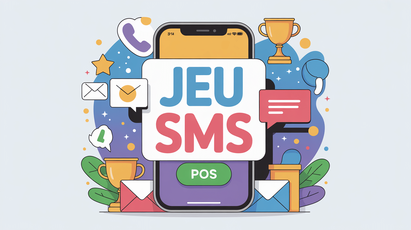 jeu sms illustration mobile et symboles marketing