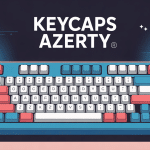 Illustration moderne keycap azerty sur clavier mécanique